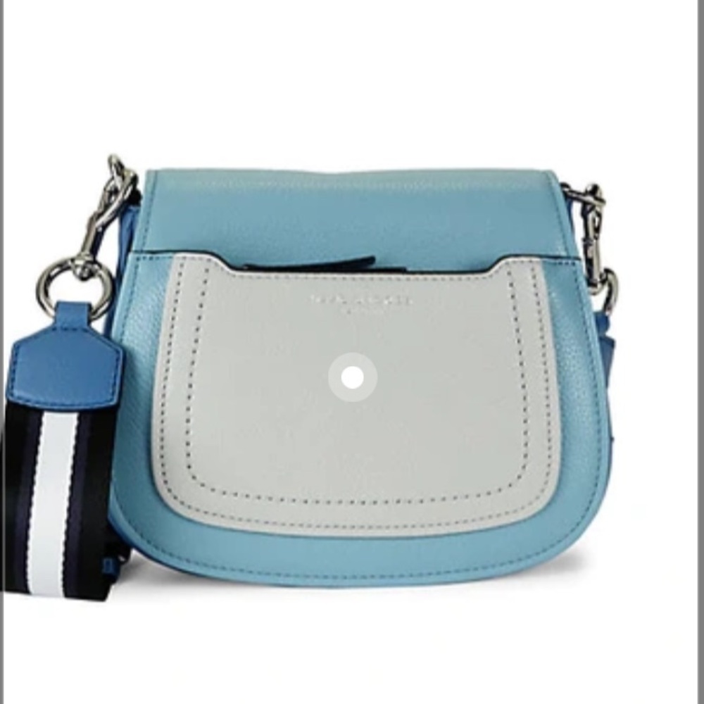 Marc Jacobs Light Blue and White Crossbody Bag
